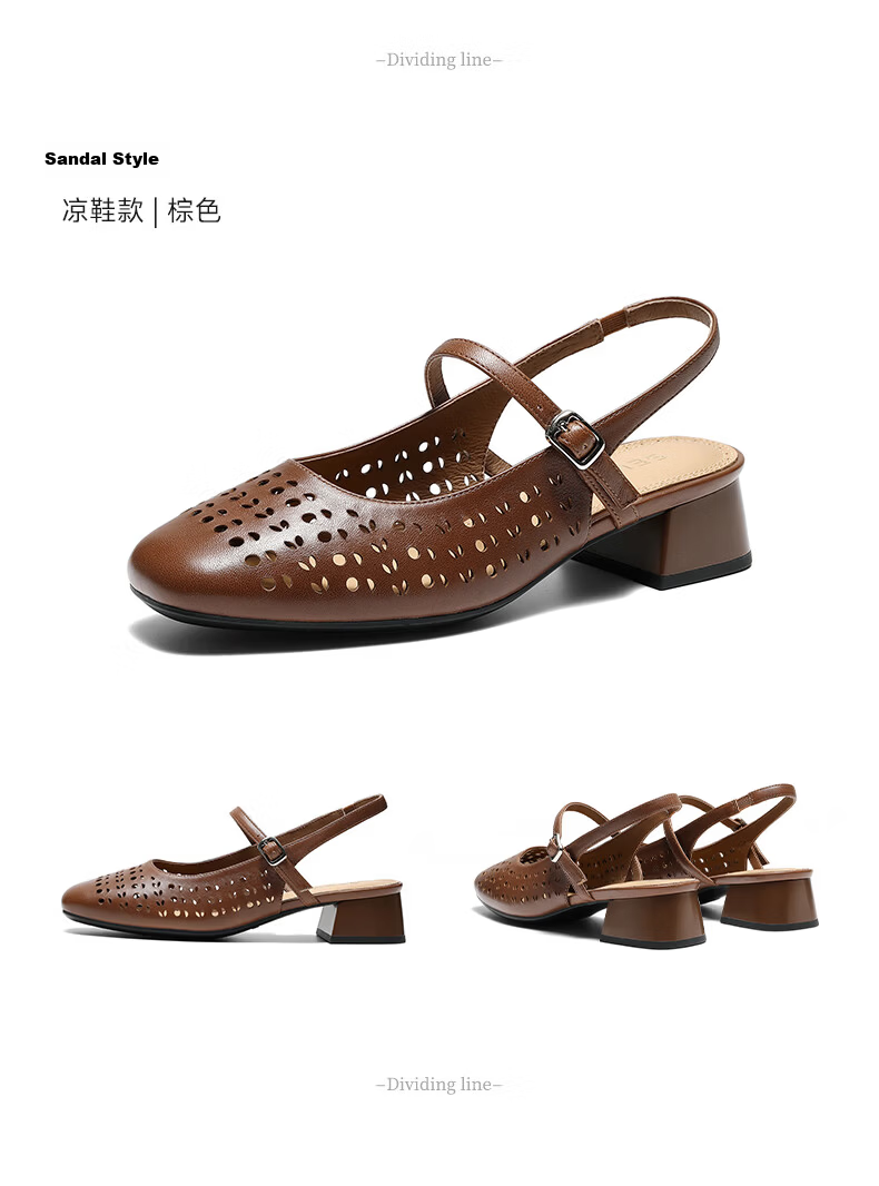 Senda Muller Women's 2026 Summer New Lambskin Hollow Casual Fashion Sandals XYH01BH6 Off-White 36 14