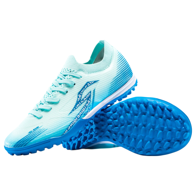 SAIBI Men's Soccer Shoes TF Turf Studs Adult Youth Student Professional Training Competition Shoes 3618S Blue Size 43