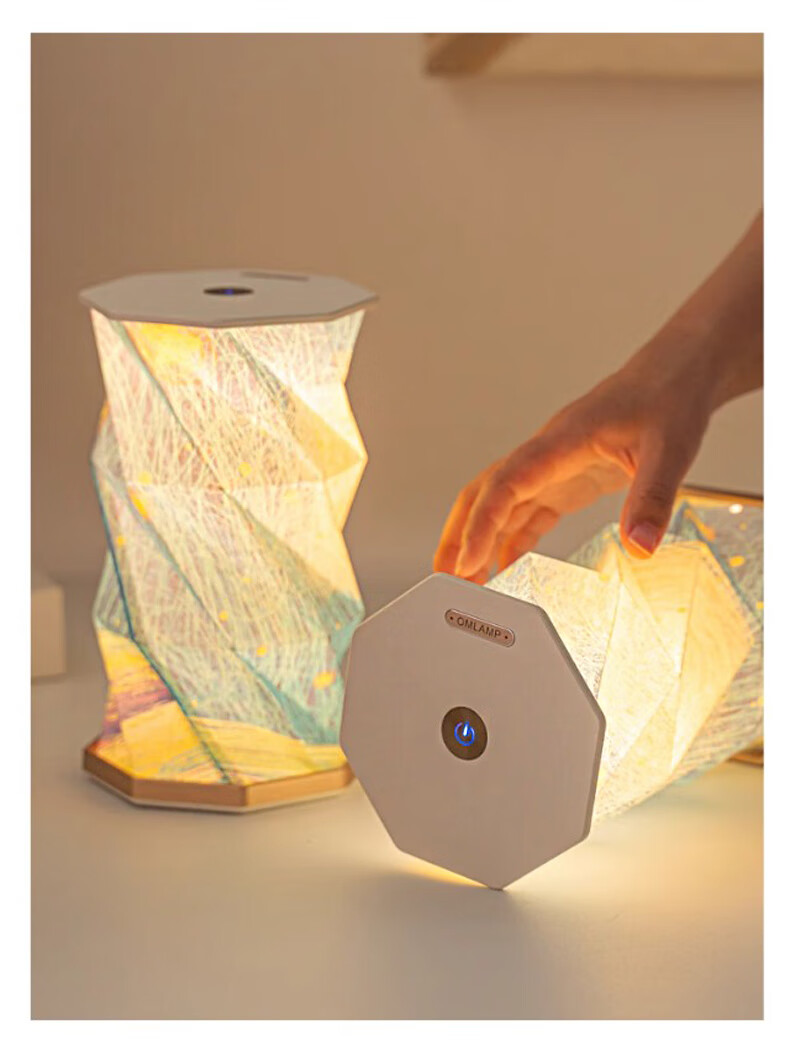Jianyishijia Bedside Lamp, Bedroom Sleep Light, Plug-In And Rechargeable, High Aesthetic Value, Birthday Gift for Girls, Mood Light with Elegant Feel 2