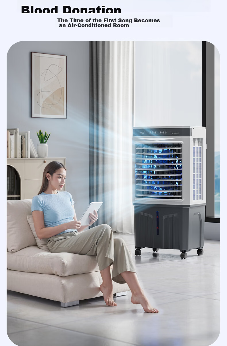 VCJ German Brand Industrial Cooling Fan Air Conditioner Water-Cooled Electric Fan Portable Commercial Home Air Cooler JD-900-A 19