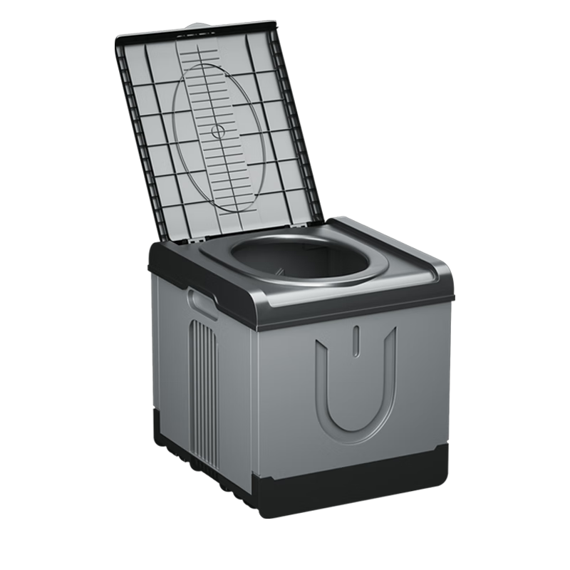 YUECAR Portable Car Toilet for Adults And Children, Outdoor Camping Emergency Foldable Mobile Toilet - 70L Gray