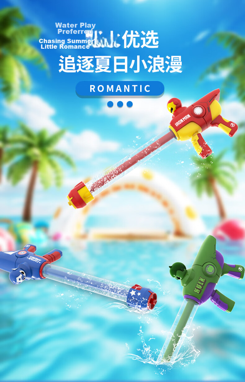 Disney Marvel 31-Hole Water Blaster Toy Water Gun Kids Captain America Birthday Gift 4