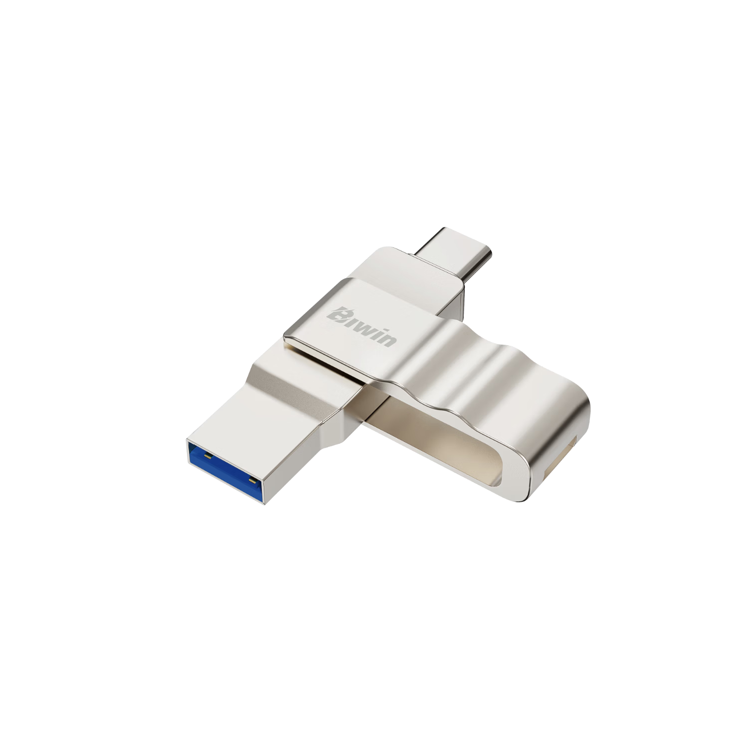 BIWIN 32GB Type-C USB 3.2 Dual Interface Mobile USB Drive 150MB/s UD150 Metal Rotating High-Speed Read/Write Durable USB Flash Drive for Business Office Study