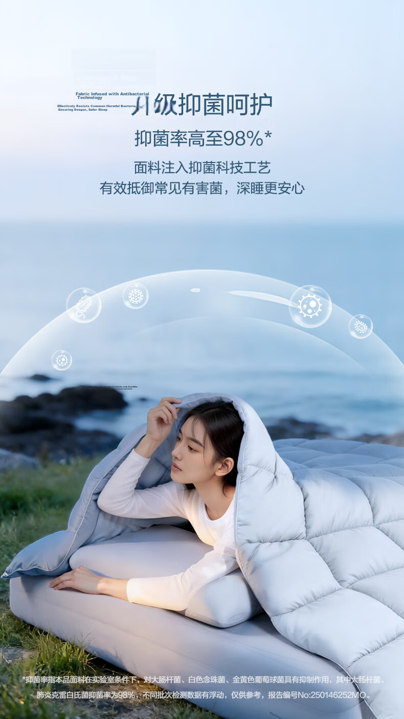 FUANNA x JDear JD Collaboration [Li Xiaoran Same Style] 50% White Goose Down Antibacterial Quilt Core 230×229cm 7