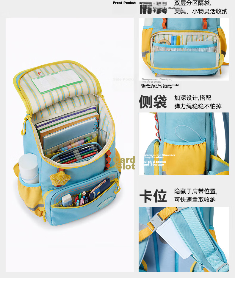 SHUKIKU Little Sailor Ergonomic Backpack for Boys and Girls, Grades 1-6, Large Capacity Lightweight School Bag, Coral Pink 10