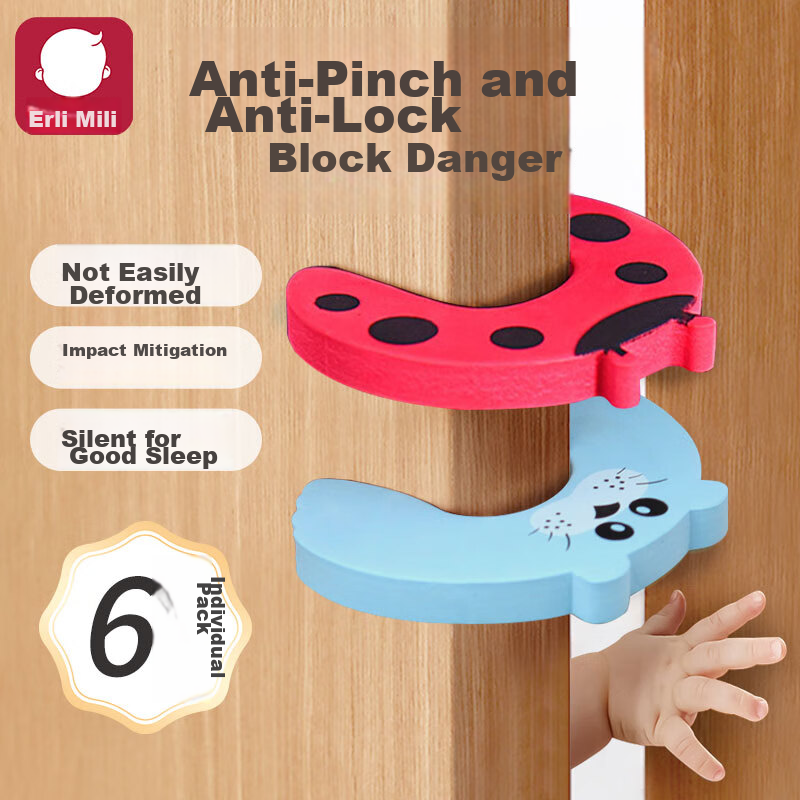 Mili Cartoon Anti-Pinch Door Stopper Door Gap Strip Door Blocker Anti-Collision Door Guard Safety Door Wedge for Children