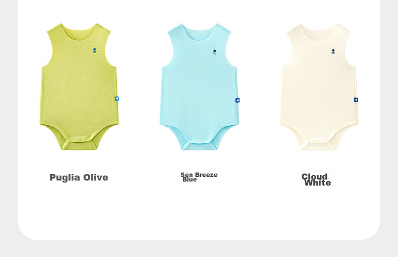 Babycare Natural Cooling Adjustable Triangle Romper Baby Bodysuit Moisture-Wicking Quick-Dry Jumpsuit Ice Grape 80 19