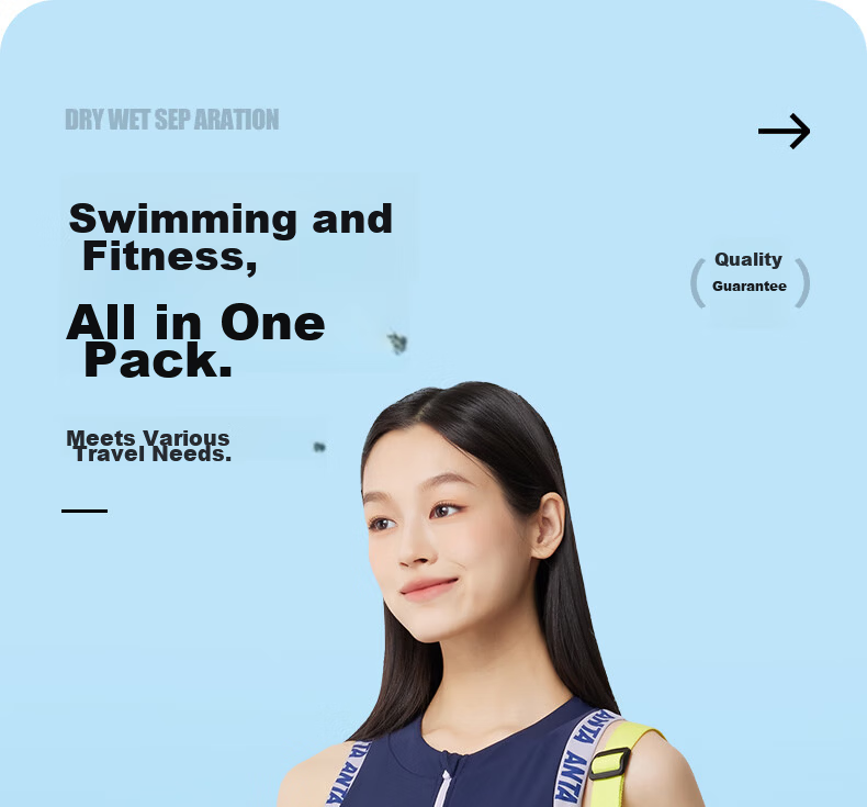 ANTA Swimming Bag Wet and Dry Separation Waterproof Large Capacity Shoulder Crossbody Sports Tote Bag 5