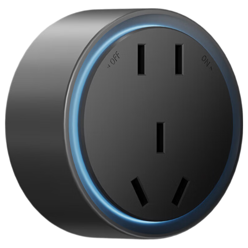CHIGO Track Socket with Switch Master Control Ultra-thin High Power Wall-mounted Rail Socket Surface-mounted Obsidian Black Large Five-hole Adapter*1 One-key Power Off