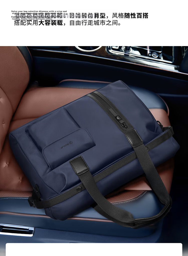GOLF Men's Briefcase Handbag 13.3/14 Inch Laptop Bag Business Casual Commuter Travel Office Bag 12