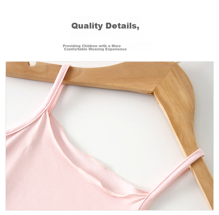 Dingguagua Girls' Ice Silk Thin Strap Vest Children's Summer Ultra-Thin Tank Top Baby Innerwear 8