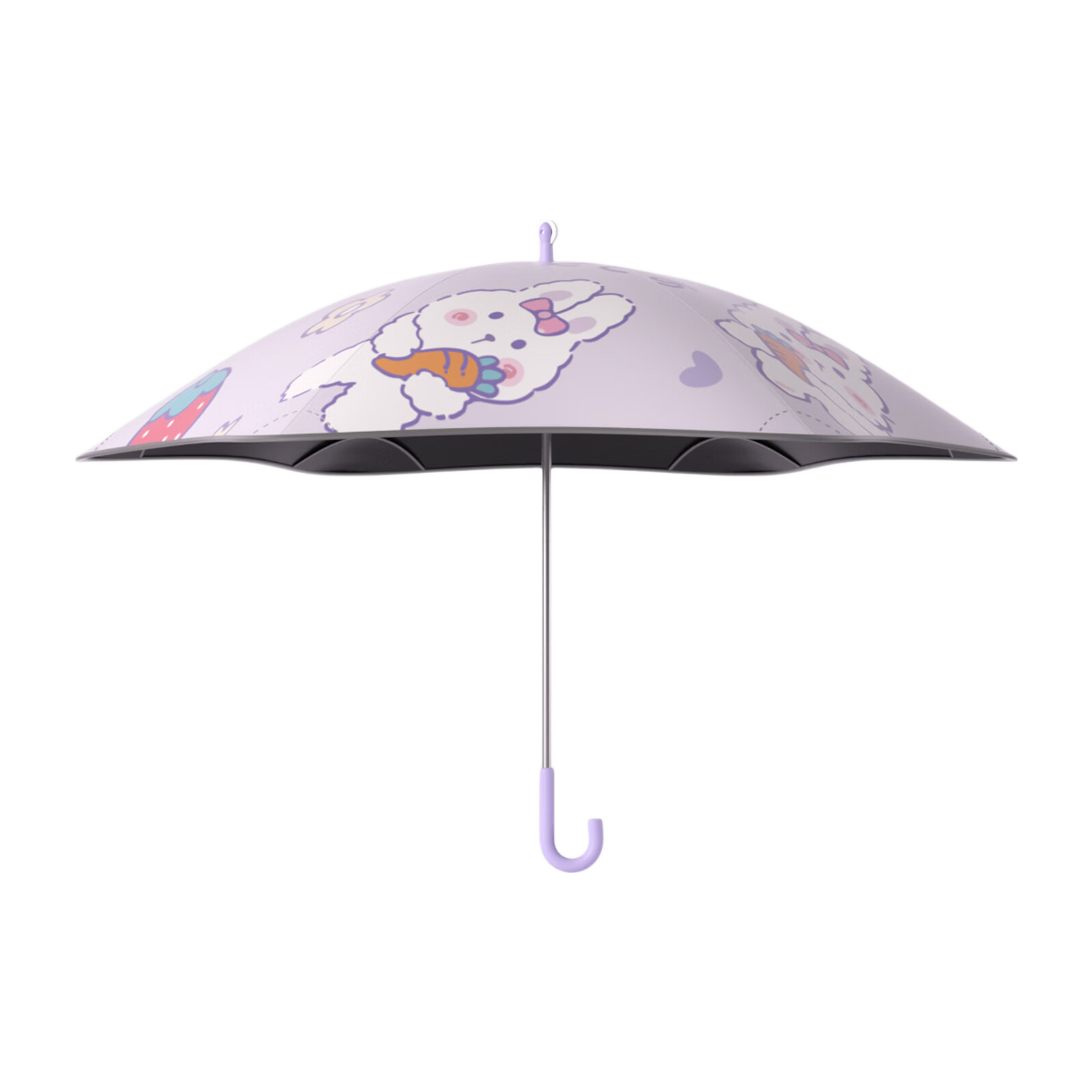 C'mon Children's Umbrella with Long Handle, Sun Protection, Cute And Safe for Primary School Students And Kindergarten, Strawberry Rabbit Straight Handle Umbrella