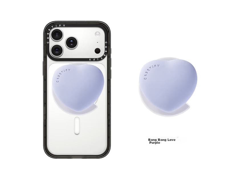 CASETIFY 3D Airbag Magnetic Phone Stand Purple Heart Compatible with Magsafe Magnetic Phone Holder 6