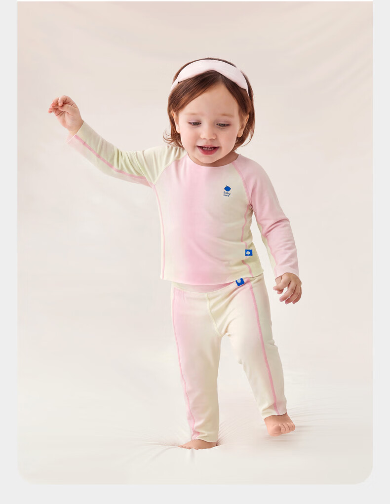 Babycare Camellia Children's Homewear Spring Summer Modal Lightweight Pajama Set Shell White 130 8
