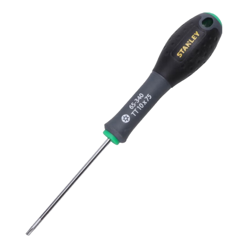 STANLEY Household Screwdriver Three-Color Handle Middle Hole Phillips Screwdriver TT10x75mm 65-340-14