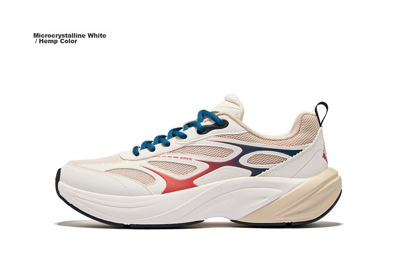 ERKE Men's Sports Shoes Leather Mesh Breathable New Casual Thick Sole Dad Shoes Fengxiwu 3.0 27