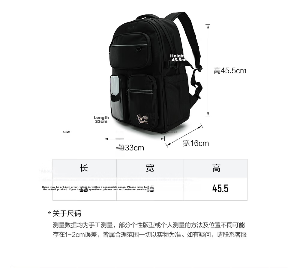 FILA Lightweight Backpack, Official Women's Bag, Fashionable Casual Backpack, Schoolbag, Pain Bag, Multi-Pocket Laptop Bag 4