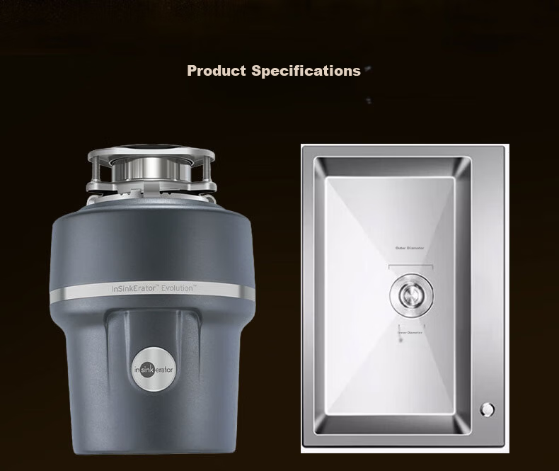 InSinkErator Smart Garbage Disposal Kitchen Sink Food Waste Grinder E Series E100 7