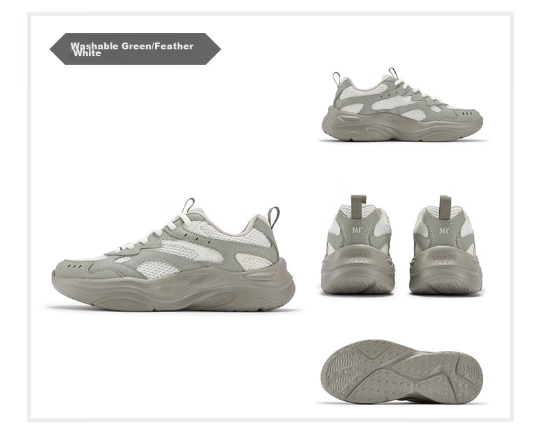 361° Women's Sports Shoes Summer Breathable Thick Sole Commuter Casual Retro Dad Sneakers 682616781-1 38