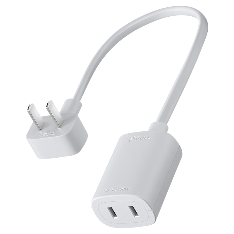 BULL Power Strip / Extension Cord / Surge Protector / Multi-Outlet Strip / Power Bar / Cable Reel / Extension Cord 1 Outlet No Switch Total Length 0.6 Meters GN-101001
