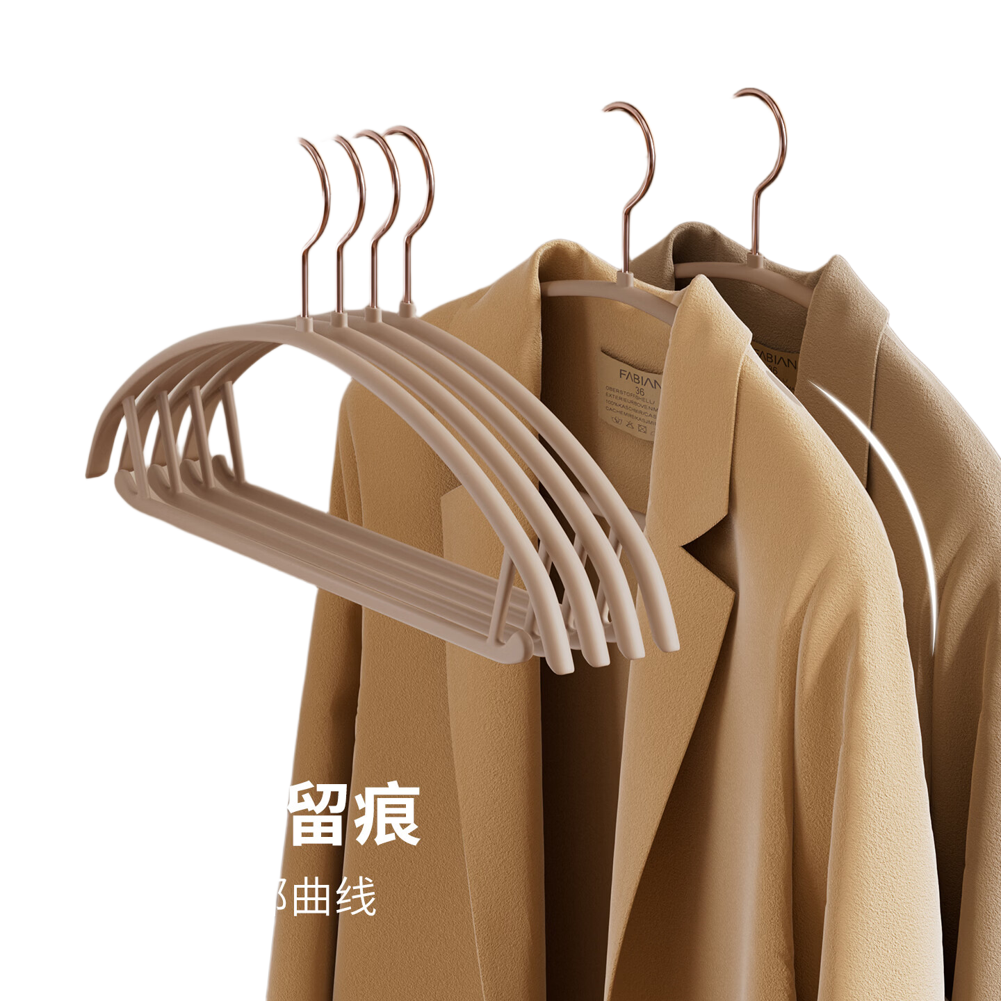 Bonny Home Eco-friendly Resin Rubber Coated Hangers Gray 5-Pack