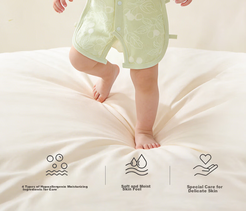 Tonglian Chuxin [Chamomile] Baby Summer Thin Romper Newborn Summer One-piece Bodysuit Pajamas Crawling Suit 2