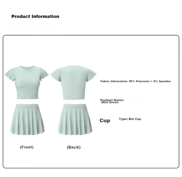 Disney Women's Premium Two-Piece Skirted Swimsuit Beach Vacation Sun Protection Sports Swimwear D16050S2G Green L 15