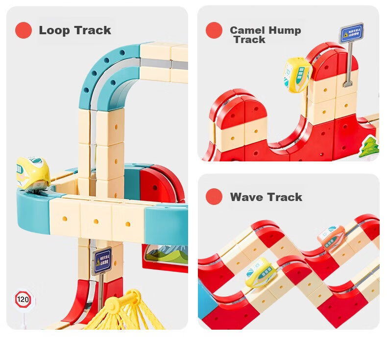 Childhood Infinite Transformable Magnetic Track Children's Car Building Blocks Anti-Gravity Mini Train Magnetic Educational Toy for Boys and Girls 4