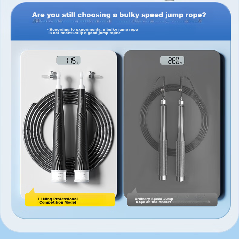 LI-NING Speed Jump Rope for Children Ages 6-12, Steel Wire Rope, Professional Physical Test and Sports Competition for Primary School Students 11