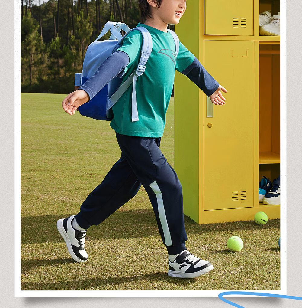 Anta Kids Boys' Sports Shoes Toddler Spring 2026 Lightweight School White Sneakers Casual Skate Shoes A12619976 16