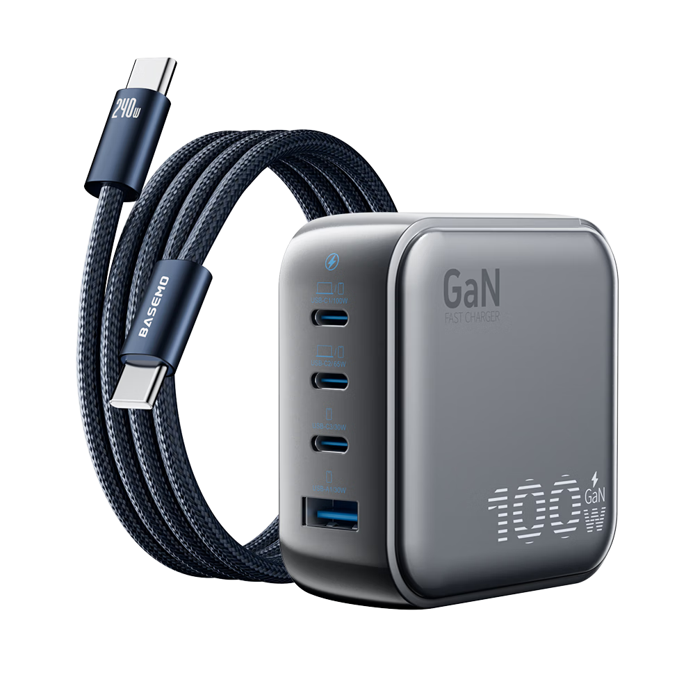 Beimo 100W GaN Charger Set Type-C Multi-Port High-Power PD Fast Charger for iPhone 17 Pro Apple Huawei Xiaomi Phones Tablets Laptops Adapter