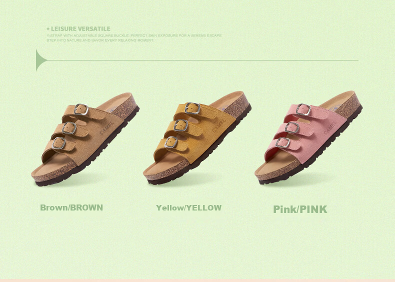 CAMEL Birkenstock Style Women's Casual Thick Sole Platform Sandals L26M700065 Brown Size 38 4