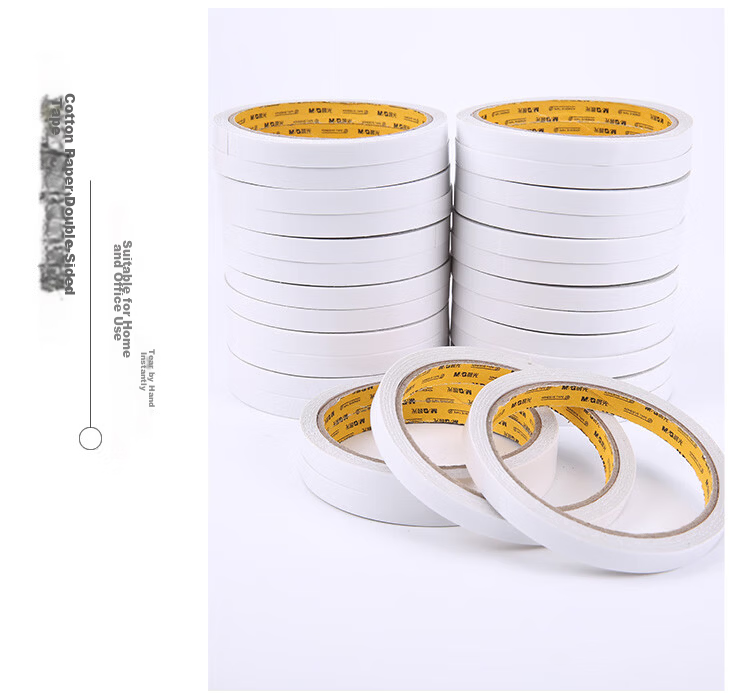 M&G High Adhesive Cotton Paper Double-Sided Tape 9mm x 10y (9.14m/Roll) Office Supplies AJD97348 Single Roll 6