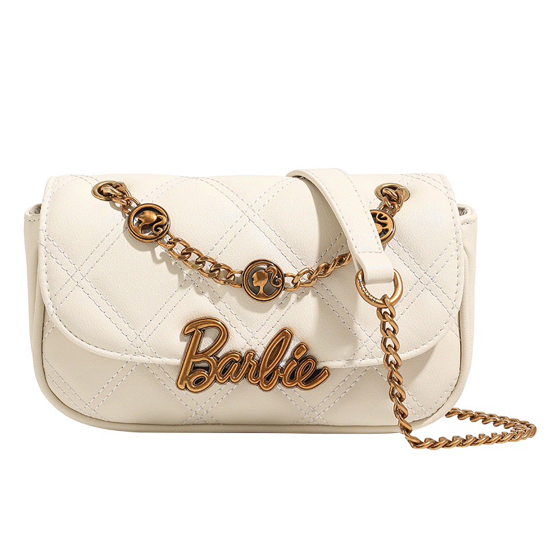 Barbie Women's Bag 2026 New Quilted Chain Crossbody Shoulder Bag for Besties 18-Year-Old Students Valentine's Day Gift
