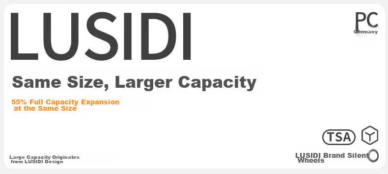 LUSIDI Large Capacity Luggage Women Wide Trolley Travel Suitcase Expandable Password Lock Men Black 30 Inch 2