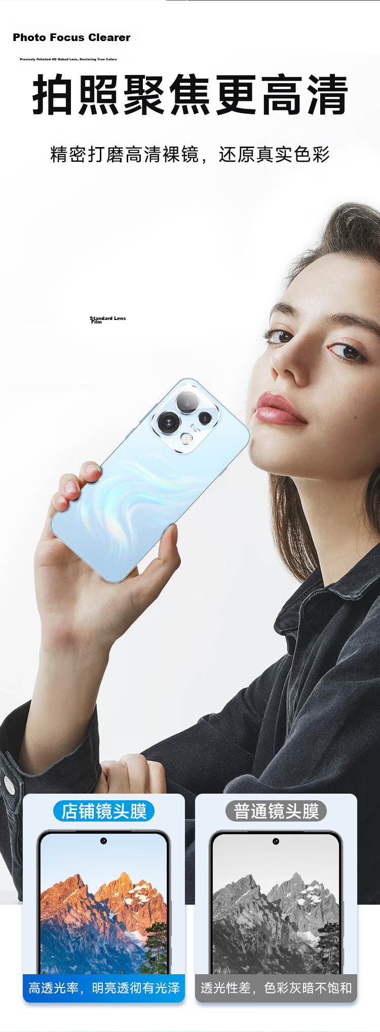 KOOLIFE [Value Pack of 2] Compatible with OPPO Reno16 Pro Lens Protector Film, Reno16 Pro Rear Camera Protective Film, AR Anti-Reflective, Ultra-Thin, High-Definition, Drop-Resistant, Scratch-Resistan 6