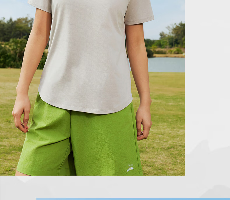 Peak Quick-Dry Short Sleeve Women's Summer Loose Breathable Sun Protection Waist-Cinching Casual T-Shirt Outdoor Sports Running Shirt DF662142 25