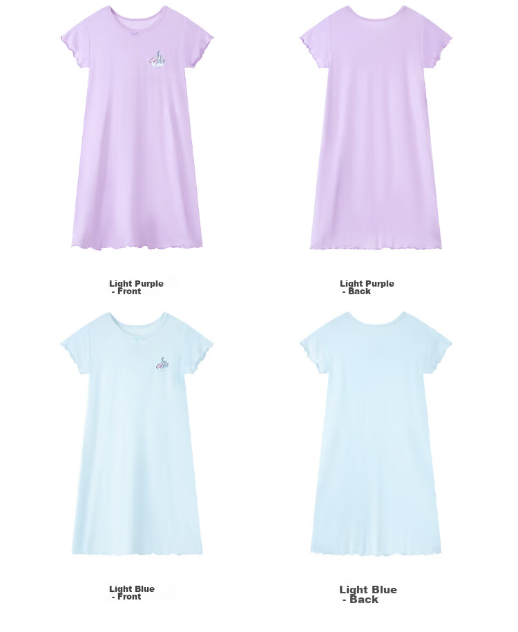 Disney Modal Lace Pajamas Sleep Dress 26 Summer Girls Rabbit Police Officer Skin-friendly Comfortable Breathable Homewear Light Pink 120 10