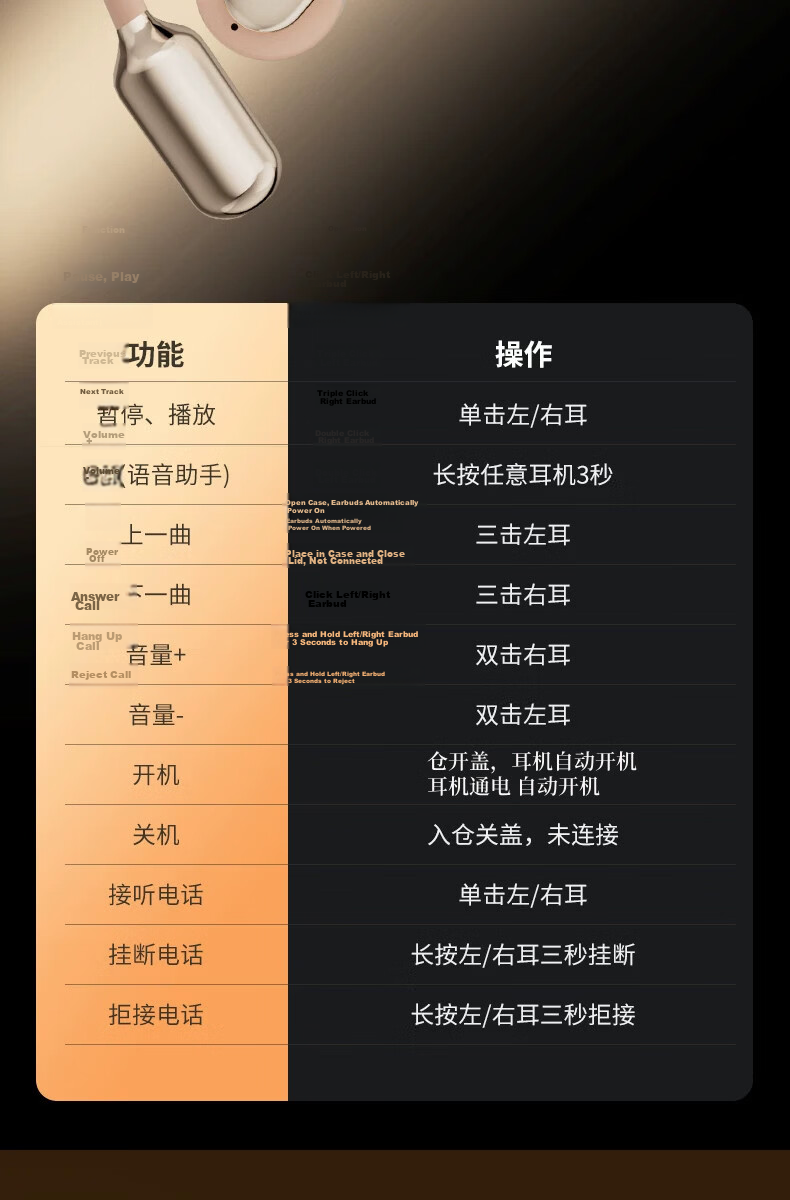 Chengao Clip-On Bluetooth Earphones AI Translation Open-Ear Sports Running Cycling Ear Hook Long Battery Life Noise Cancelling Gaming Low Latency Universal G13Pro Black 32
