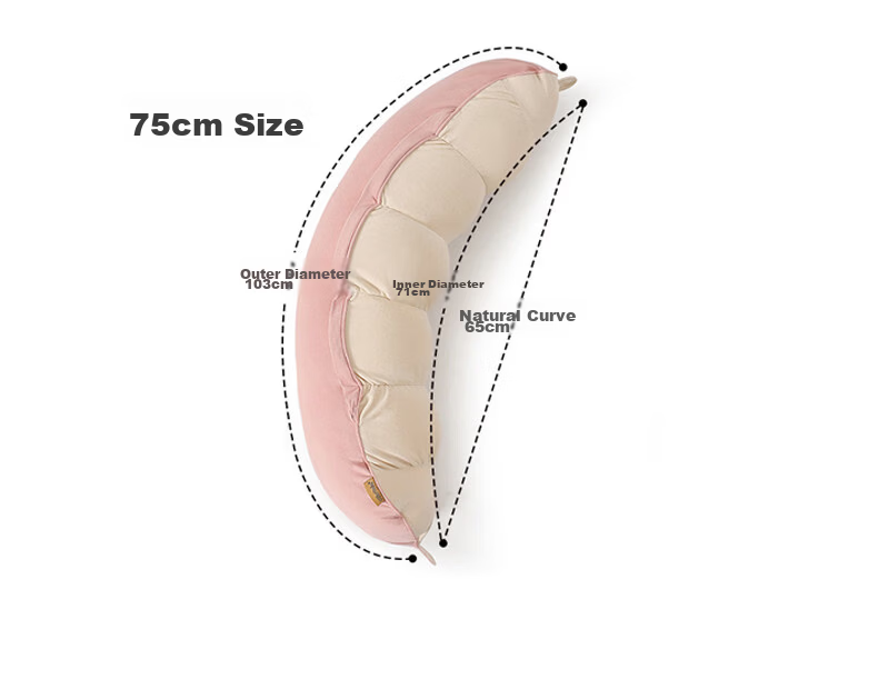 Ailute Pea Body Pillow Long Bolster Pillow for Girls Side Sleeping Bed Leg Hugging Removable Washable Pregnancy Support Pillow for Sleep 12