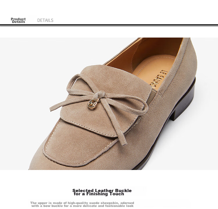 Le Saunda 2026 Spring New Laifu Family Commuter Retro Genuine Leather Loafers for Women 24701 Chestnut Brown BRS 39 4