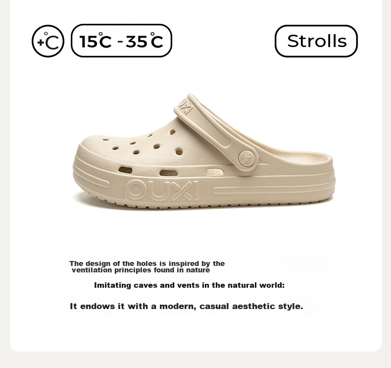 Puxi Xunye Soft Sole Breathable Hole Shoes Women Outdoor Slippers 2026 Summer Beach Shoes Non-slip Closed Toe Sandals Men 2