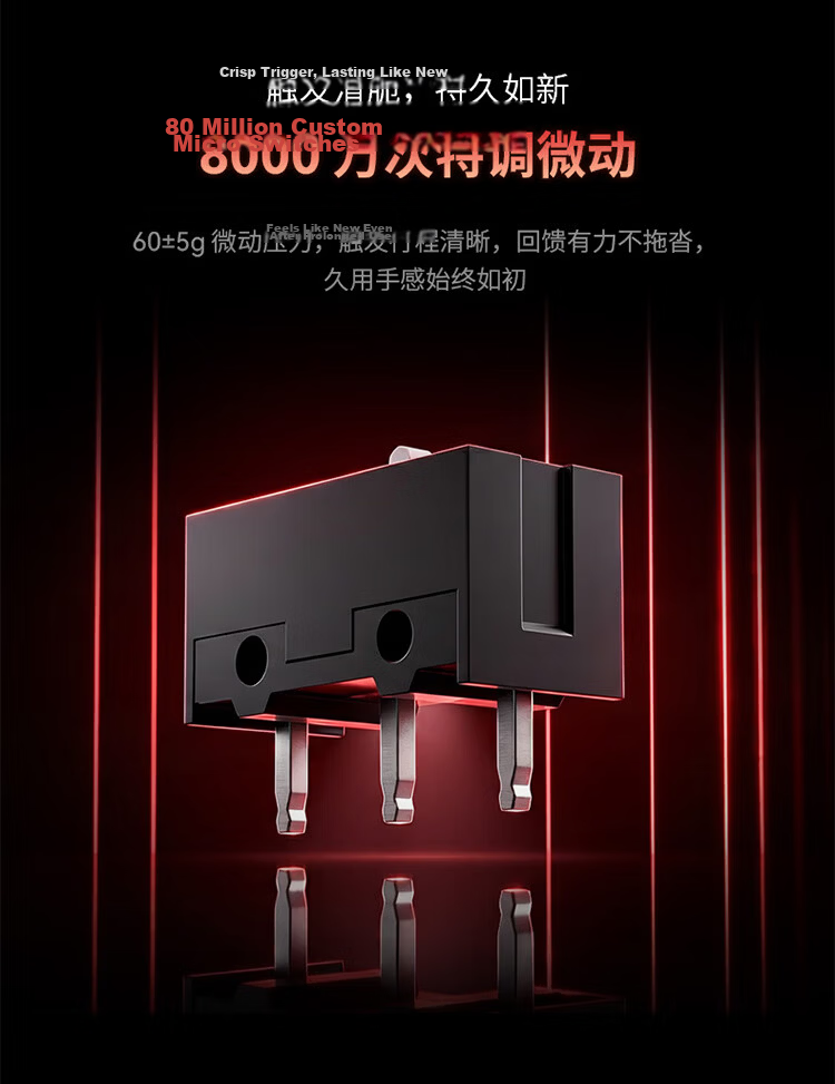 Lenovo Lai Ku Wired Gaming Mouse with RGB Flow Light Effects, Lightweight Design, Customizable Macro Editing, Esports Mouse Chip Gaming-Grade 10000DPI Sensor MG101 6