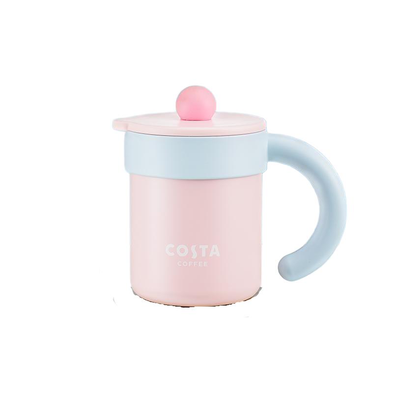 COSTA Desktop Handheld Insulated Cup for Men And Women, Stylish Stainless Steel Coffee Water Mug, Graduation Gift for Girls