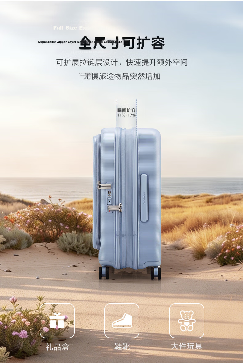Xinxiuli Luggage 20-Inch 2026 New Model Suitcase with Front Opening, Travel Case, Leather Trunk, Password Lock Carry-On Suitcase US8 Pink 4