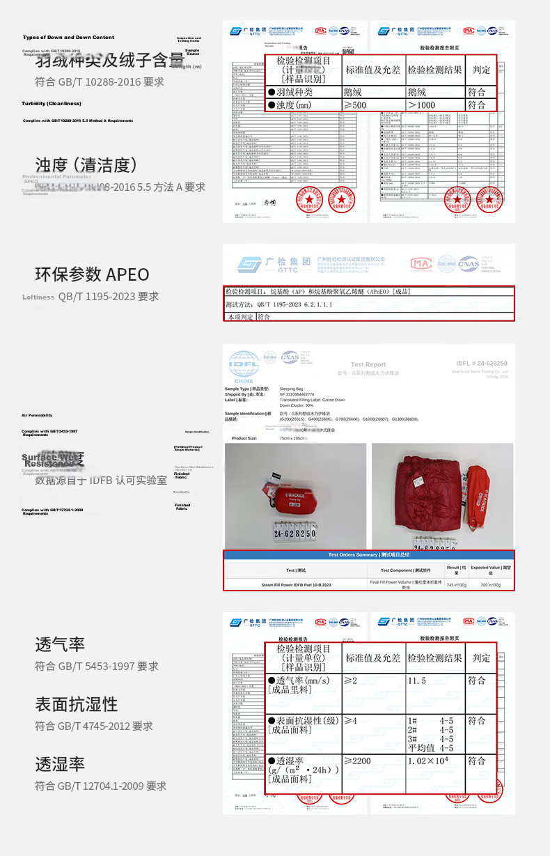 BLACKICE G Series Mummy Goose Down Sleeping Bag Camping Warm Adult Sleeping Bag G700 (New Standard) Red/M 21