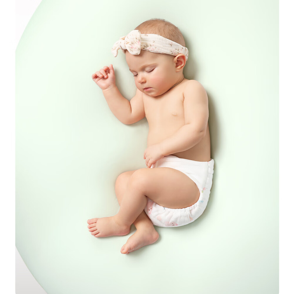 Betis Baby Diaper Gauze Integrated Fixing Belt Washable Diaper Cover XL Size for 15-30 lbs 4-Pack 35