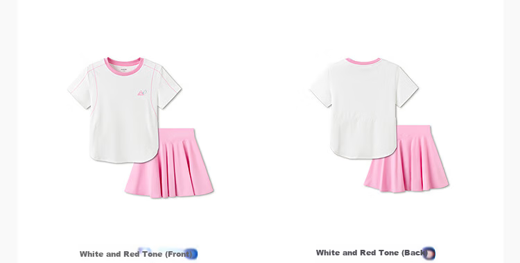 Balabala Girls' Short Sleeve Set Children's Two-Piece T-Shirt 2026 Summer Cool Sun Protection Quick-Dry Skirt Sportswear 14