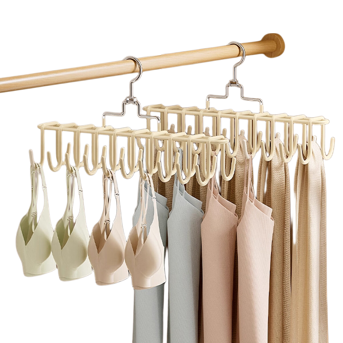 Fanyejia Bra Hook Hanger with 20 Hooks, Rotating Multi-Functional Rack, Student Dorm Storage Solution, Home Drying Rack, Heavy-Duty Load-Bearing, Back-To Seaso