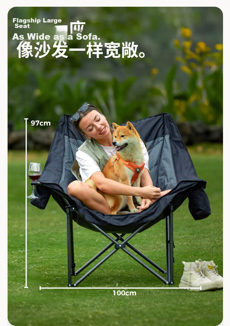 KingCamp Outdoor Folding Chair Wide Sofa Chair Director Chair Portable Folding Stool Sketching Fishing Camping Chair 8